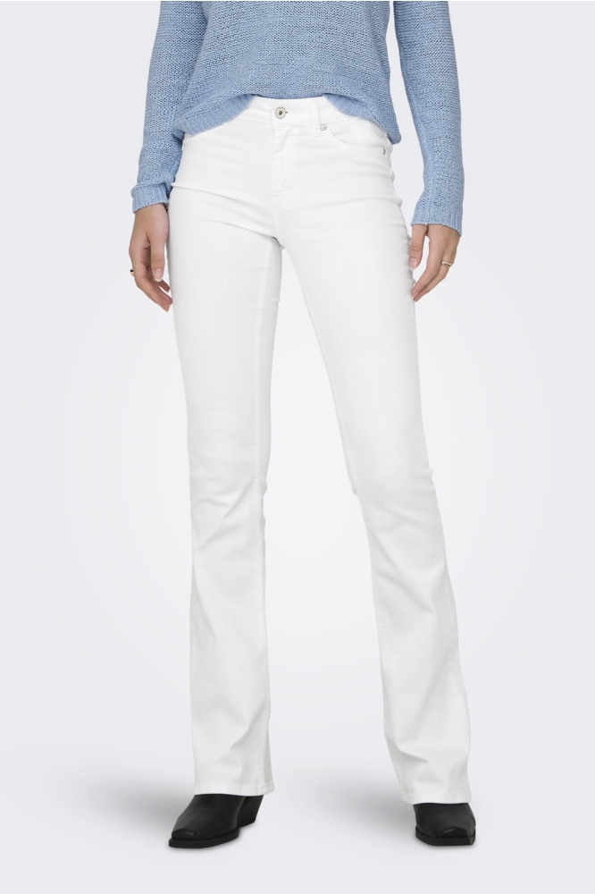 ONLBLUSH MID FLARED DNM REA0730 NOO 15313015 White
